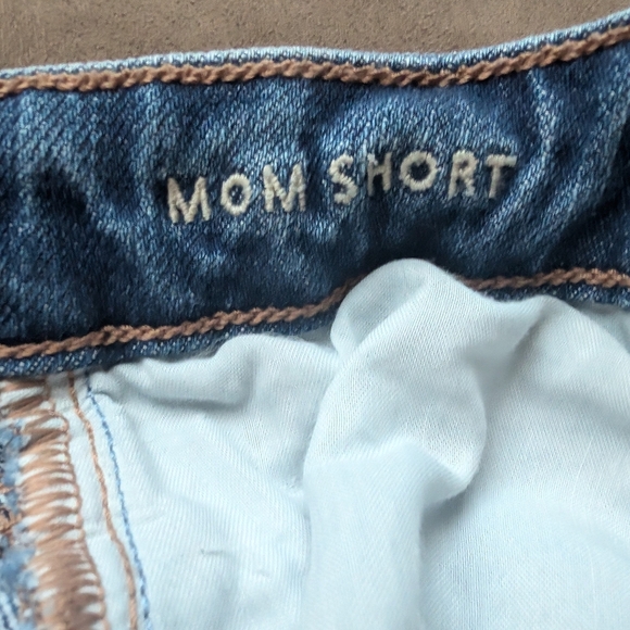 American Eagle Blue Distressed Jean Shorts - Picture 5 of 6